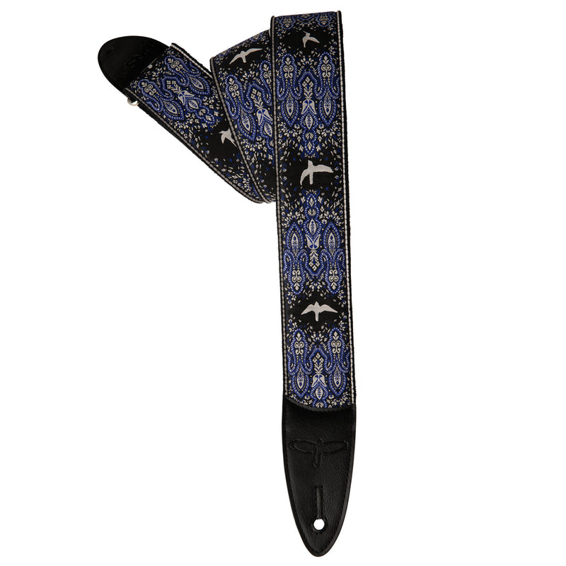 2" Retro Deluxe Jacquard Strap Teal/Gold