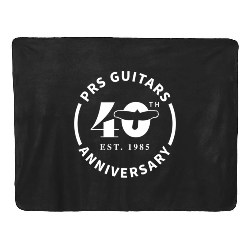 PRS 40th Anniversary Logo Throw Blanket, Black