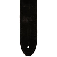 2” PRS Leather Strap, Embossed Birds, Black