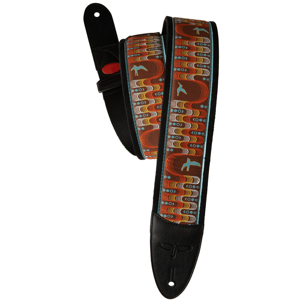 PRS 2.4" Padded Guitar Strap w/FLASH, Custom Jacquard Birds Wavelength