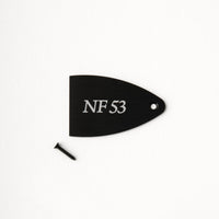 PRS Truss Rod Cover, Black Anodized Aluminum, Etched Model Name