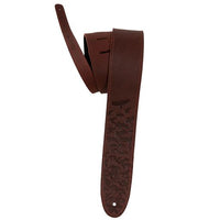 PRS 2.5” Leather Bird Swarm Strap (Rust and Tan)