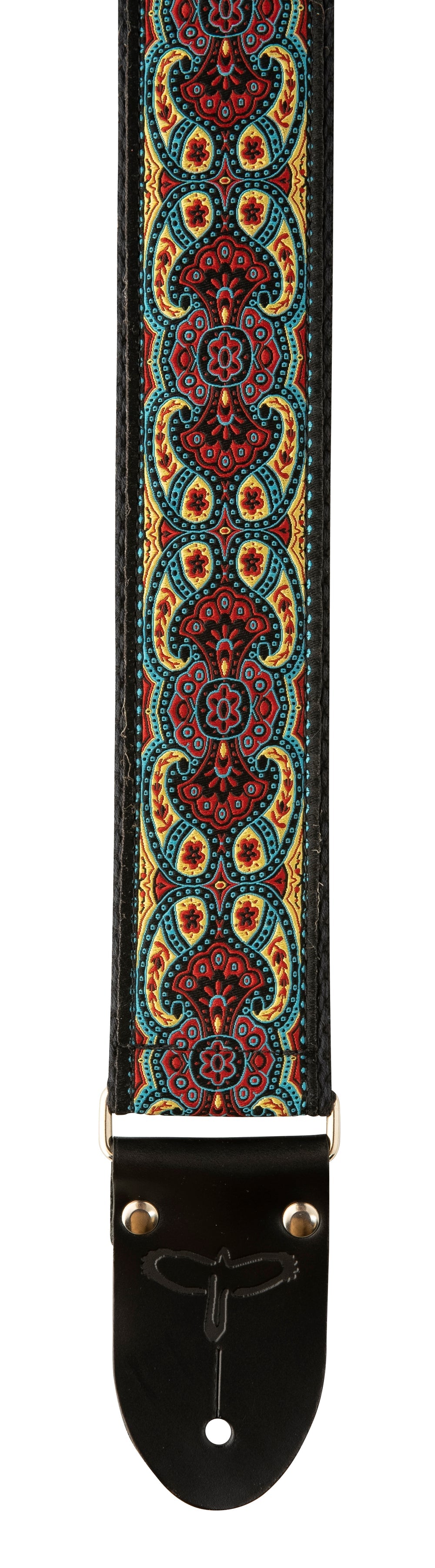 Black & Red Deluxe 2" Retro Guitar Strap