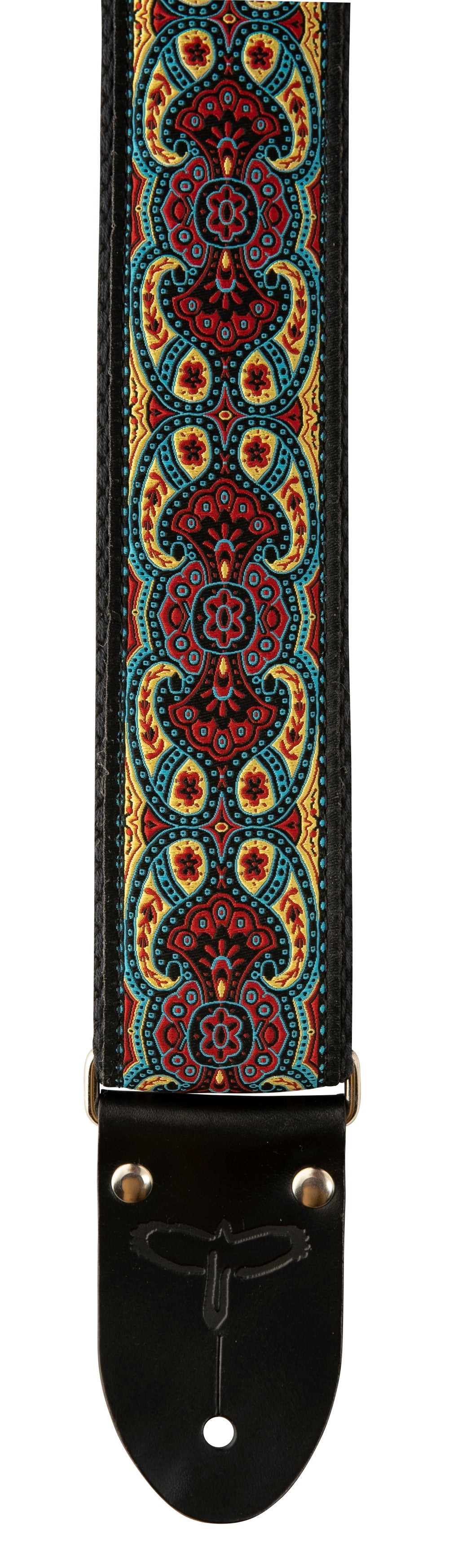 Black & Red Deluxe 2" Retro Guitar Strap