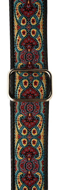 Black & Red Deluxe 2" Retro Guitar Strap